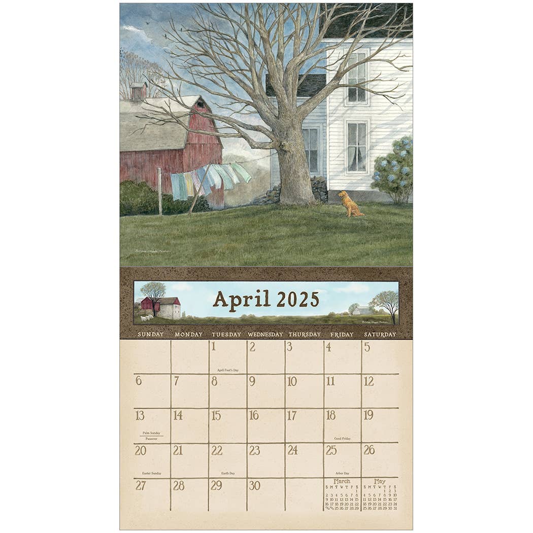 Country Path 2025 Wall Calendar
