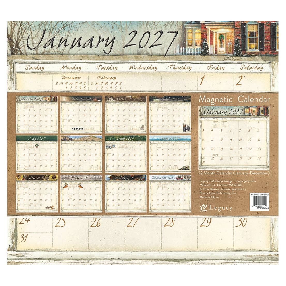 Life Itself 2027 Magnetic Calendar Pad