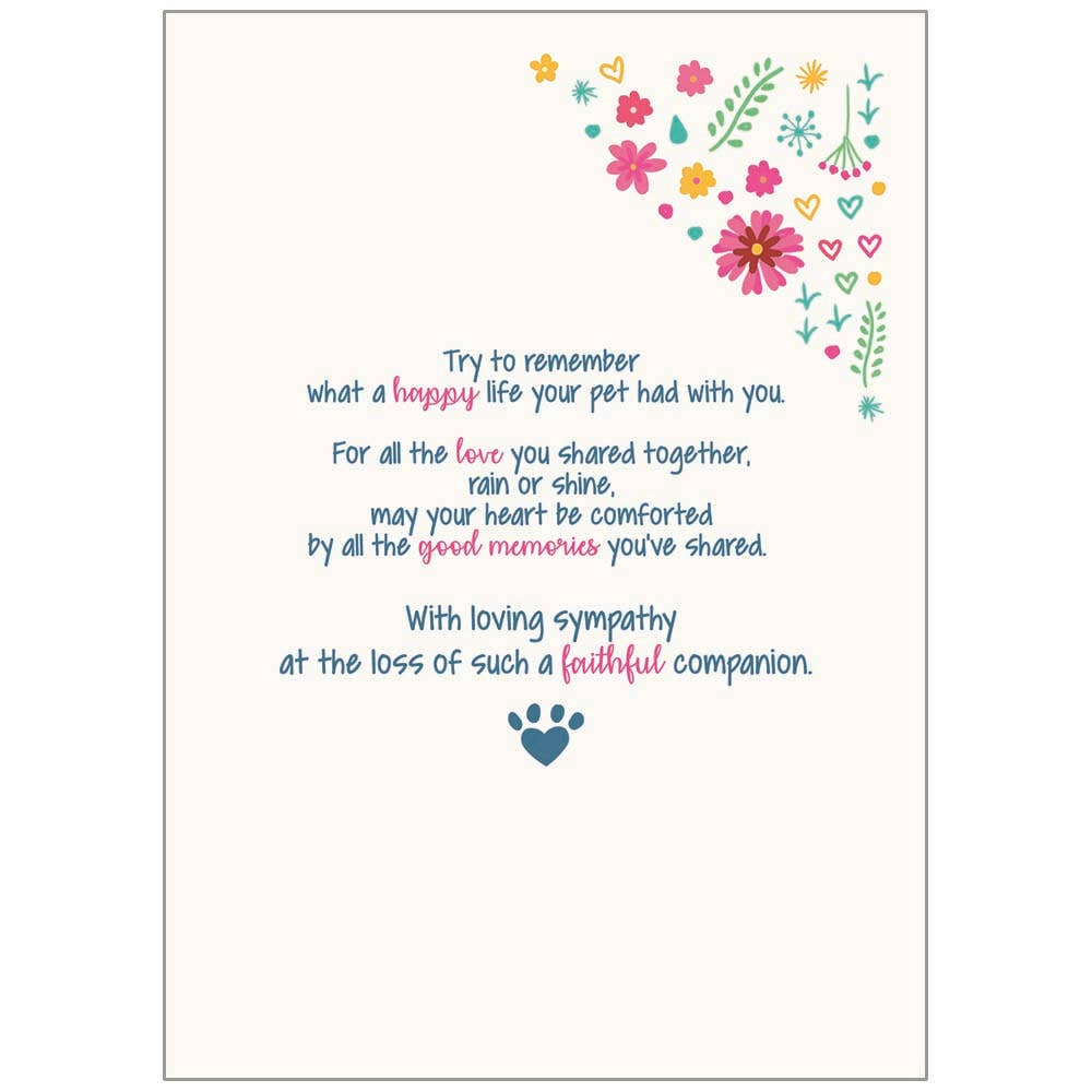 Beloved Pet - Sympathy Loss of Pet Card