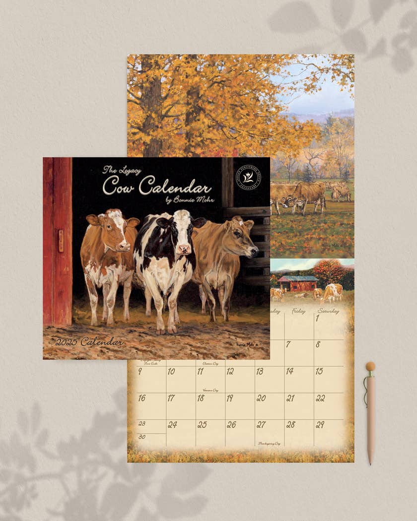 Cow 2025 Wall Calendar