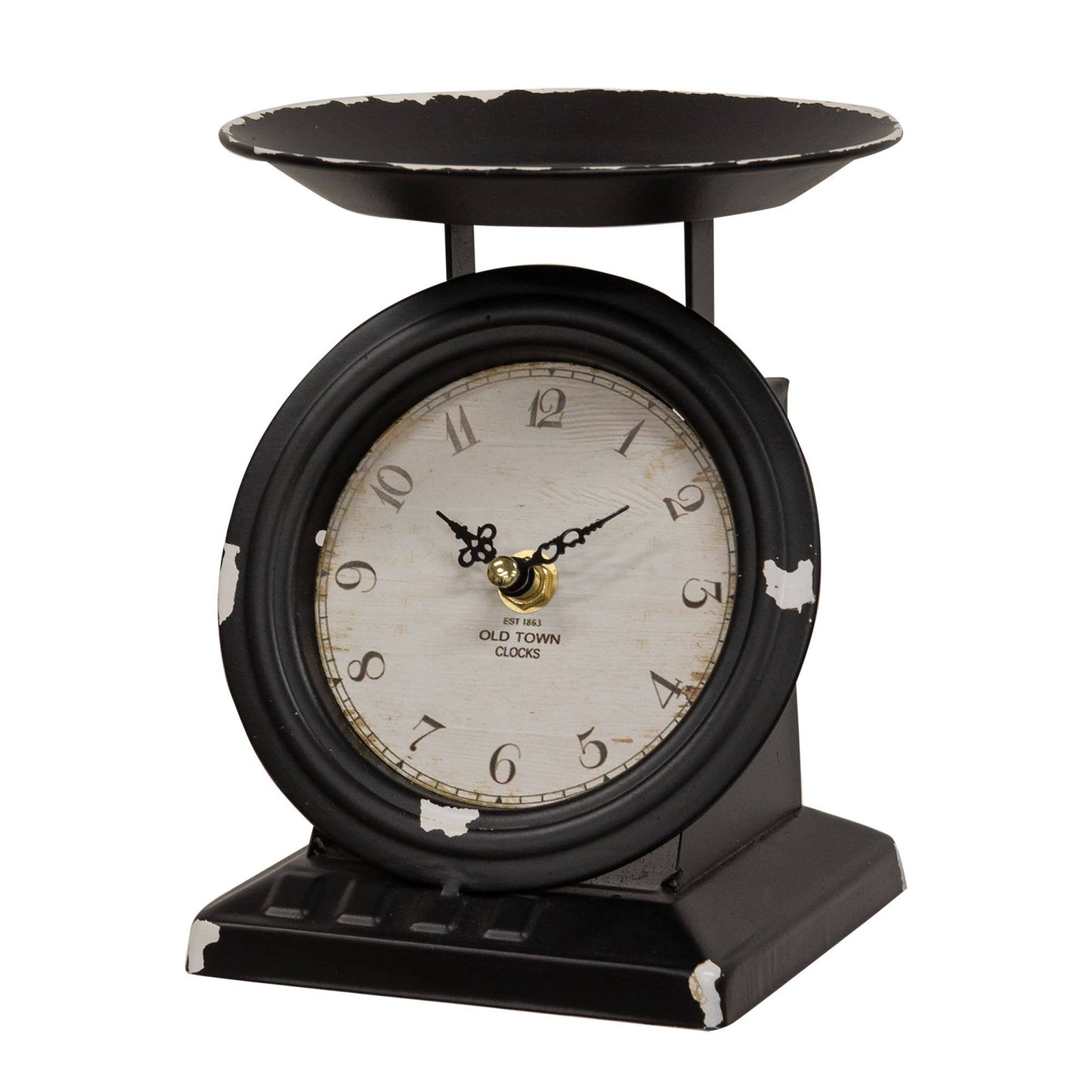 Vintage Black Old Town Scale Clock
