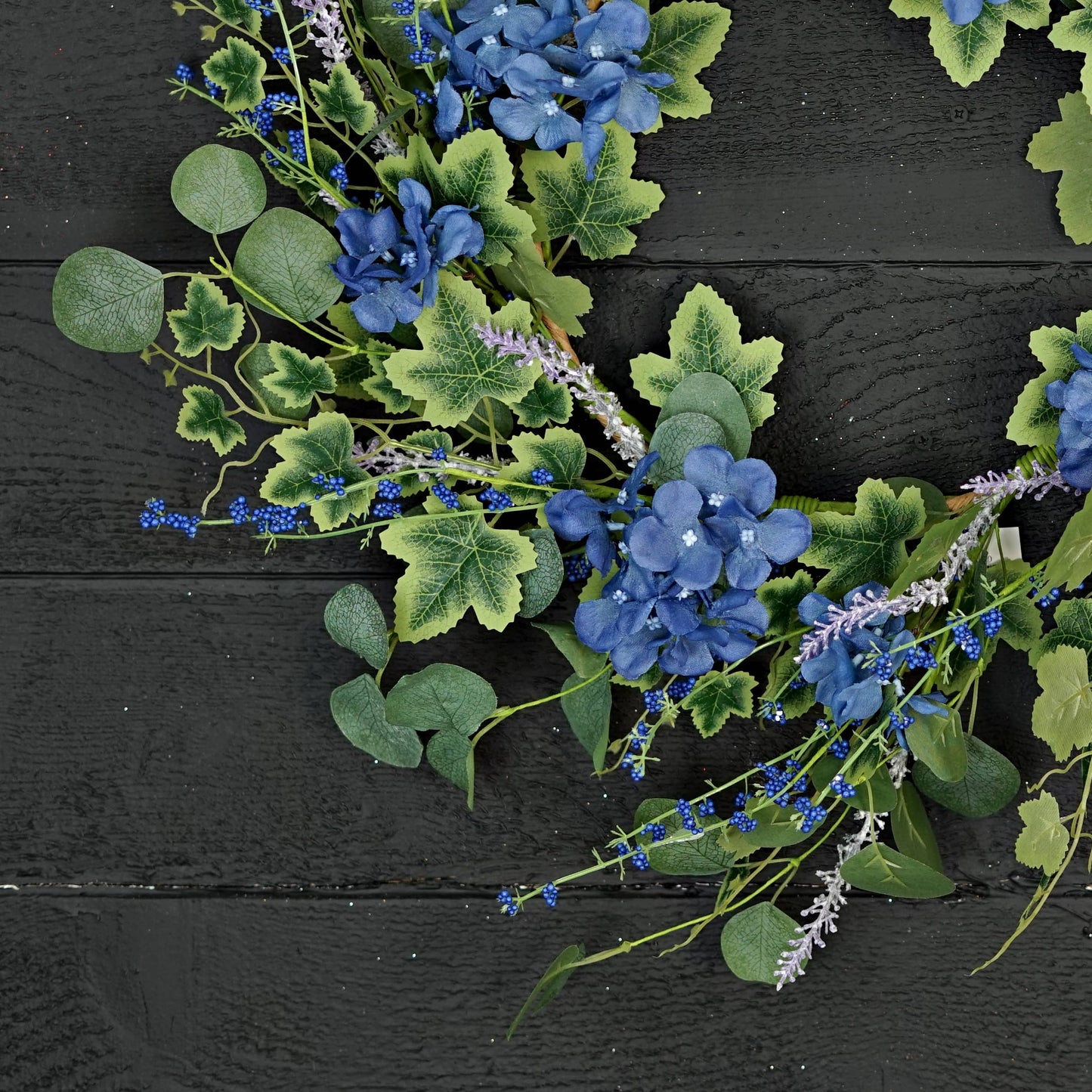 35620-24in Wreath-Blue Hydrangea Garden