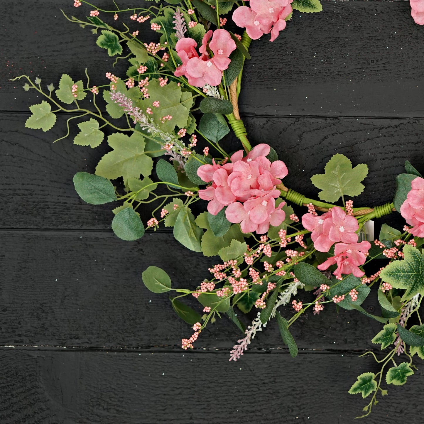 35630-24in Wreath-Pink Hydrangea Garden
