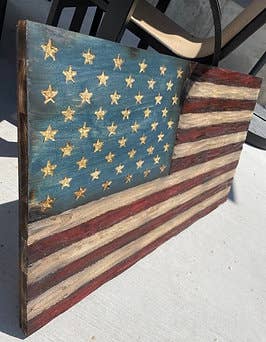 Textured Wood Flag