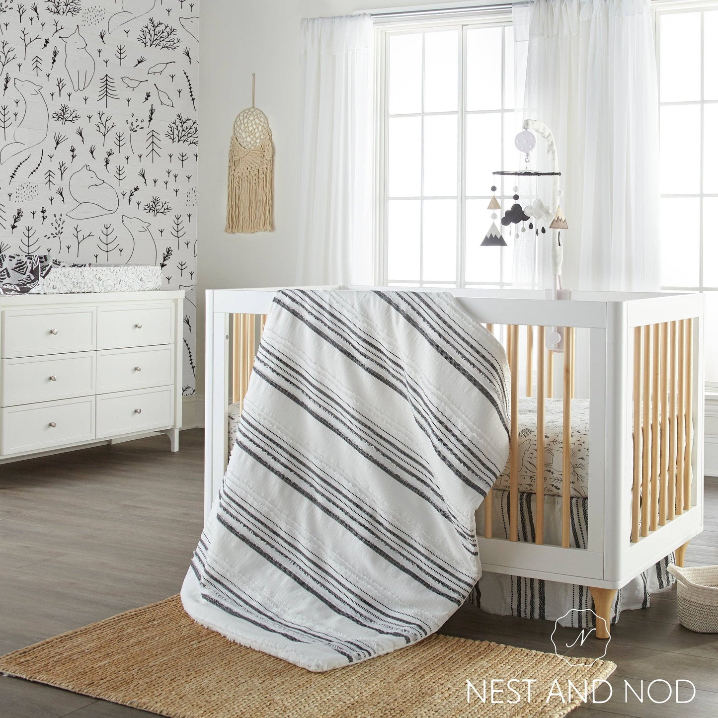 Nico Grey White Rope Storage 2pk
