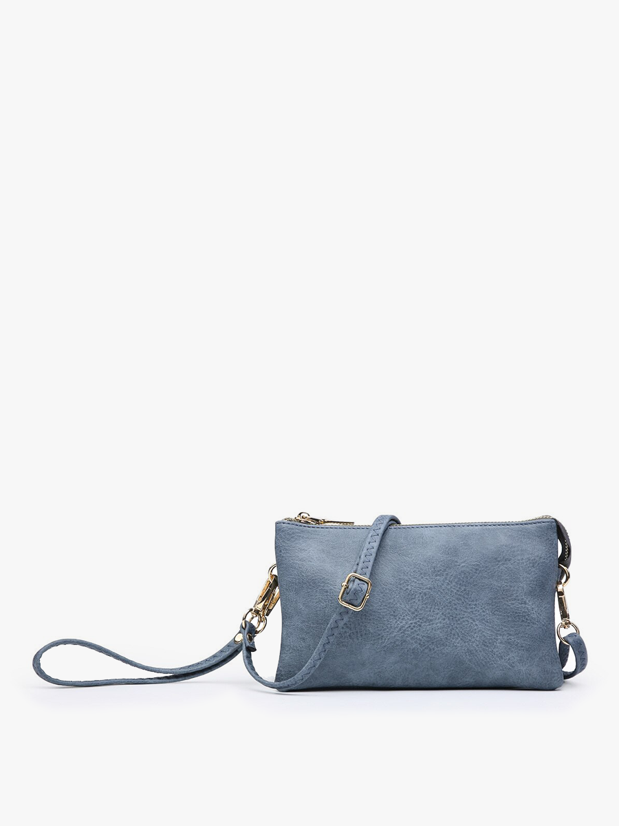 M013 Riley Monogrammable 3 Compartment Crossbody/Wristlet