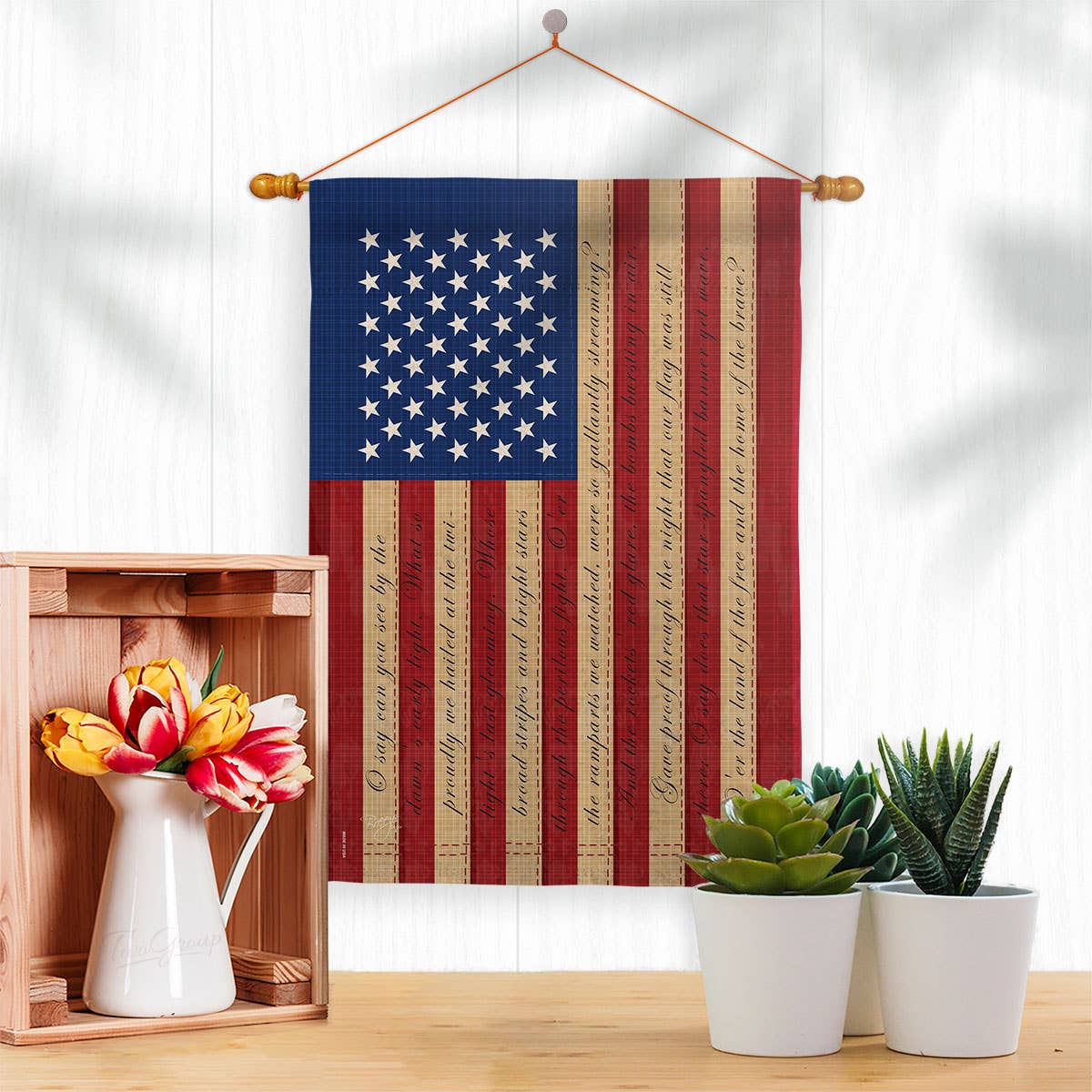 Star Spangled Americana and Stripes USA Decor Flag