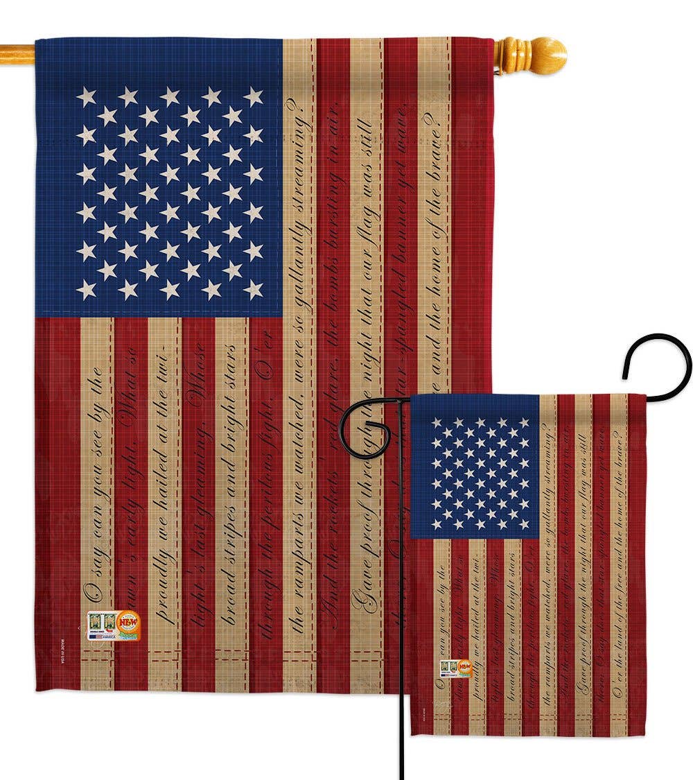 Star Spangled Americana and Stripes USA Decor Flag