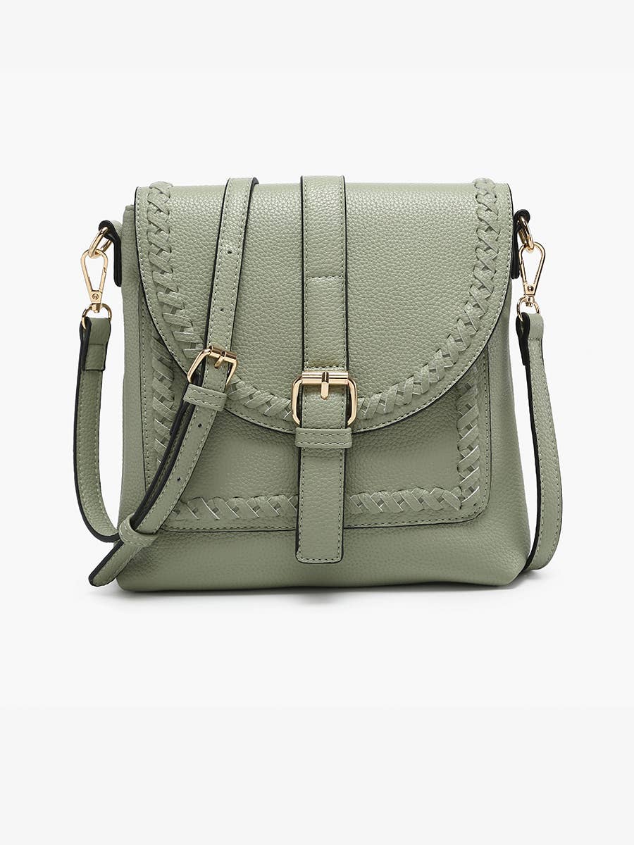 M2682 Roberta Whipstitch Flapover Crossbody