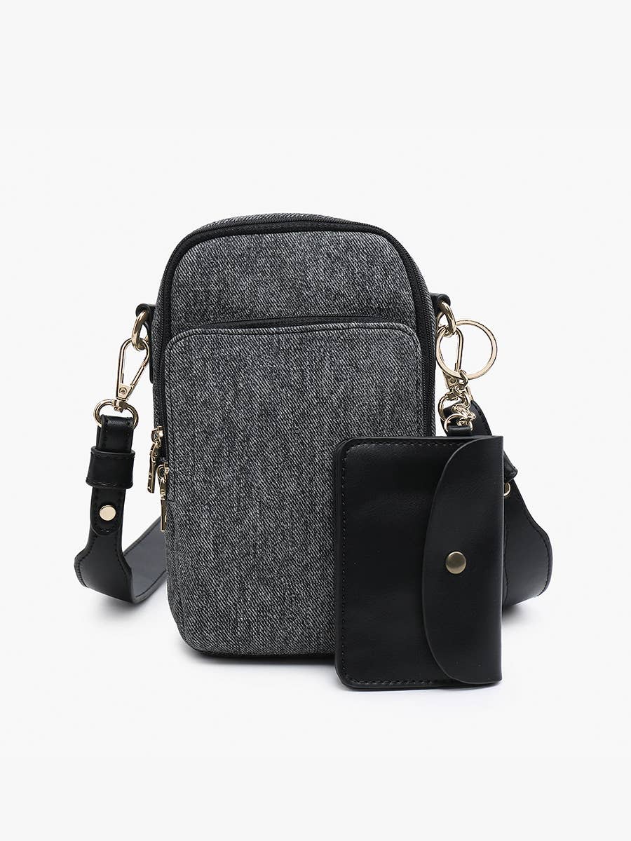 M2080DN Parker Denim 3 Compartment Crossbody w/ Pouch