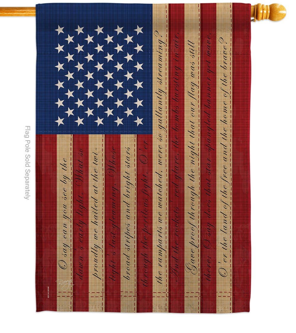Star Spangled Americana and Stripes USA Decor Flag