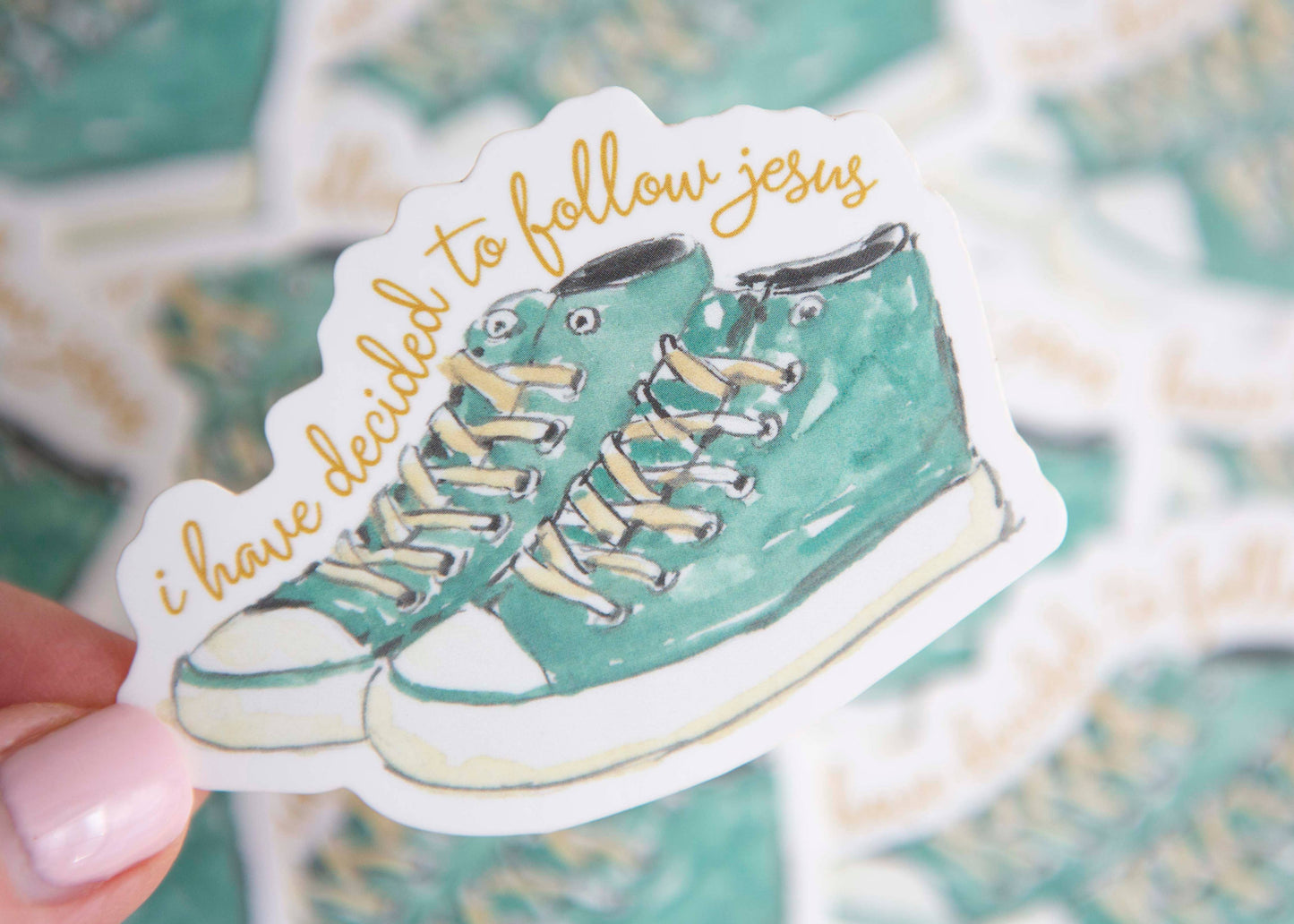 Christian Vinyl Sticker | Cute Tennis Shoes Bible Sticker