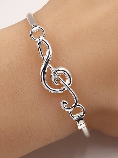 FR5249 G clef Treble Clef Music Sports Casting Bangle