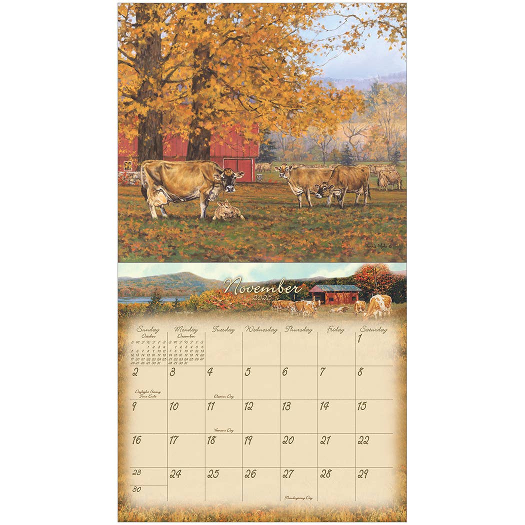 Cow 2025 Wall Calendar