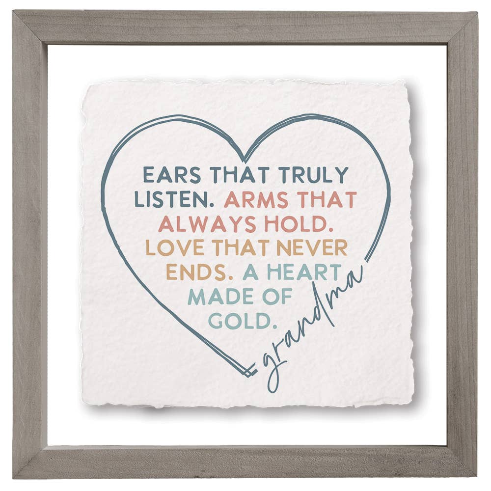 Ears Listen Heart - Floating Art Square
