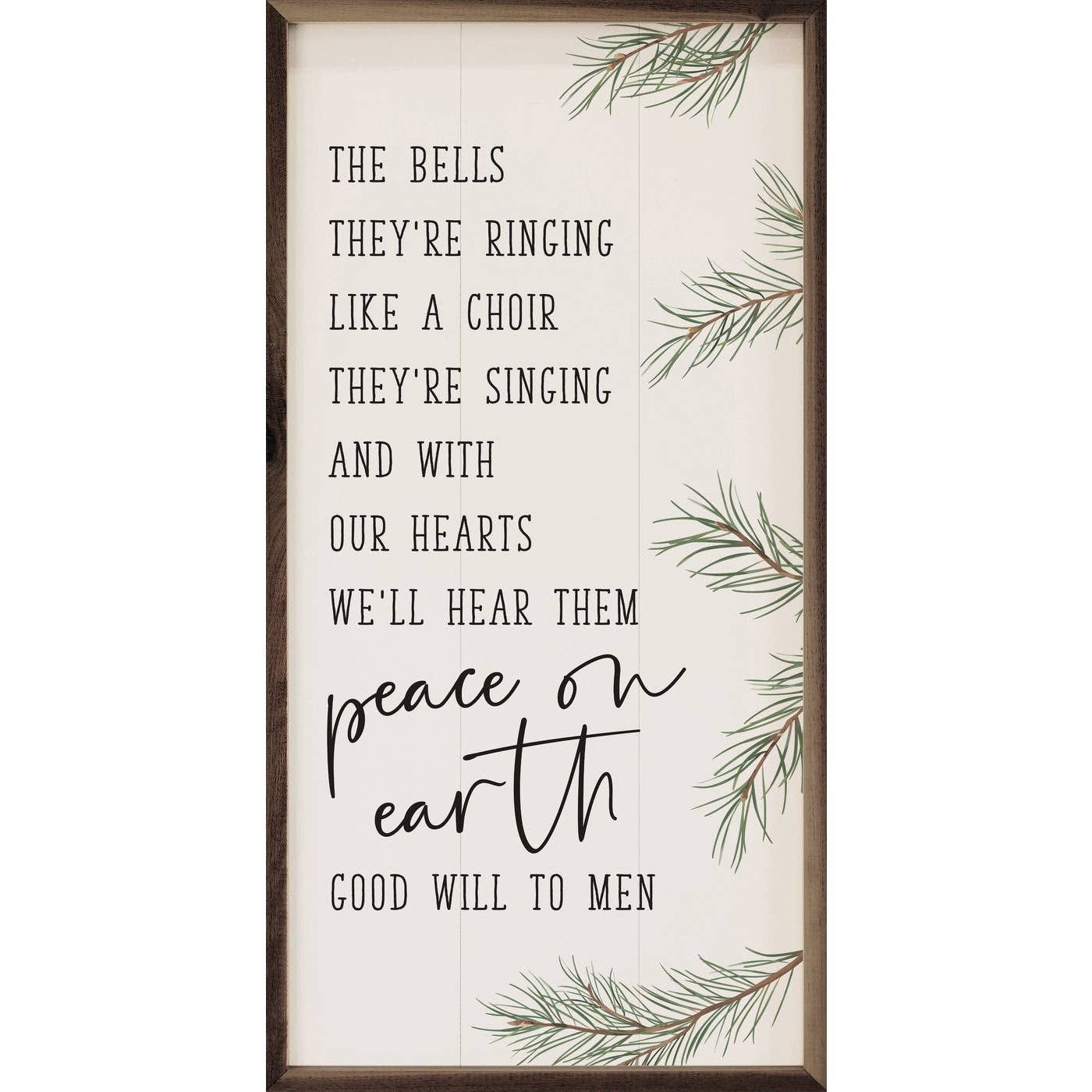 Peace On Earth Good Will To Men White