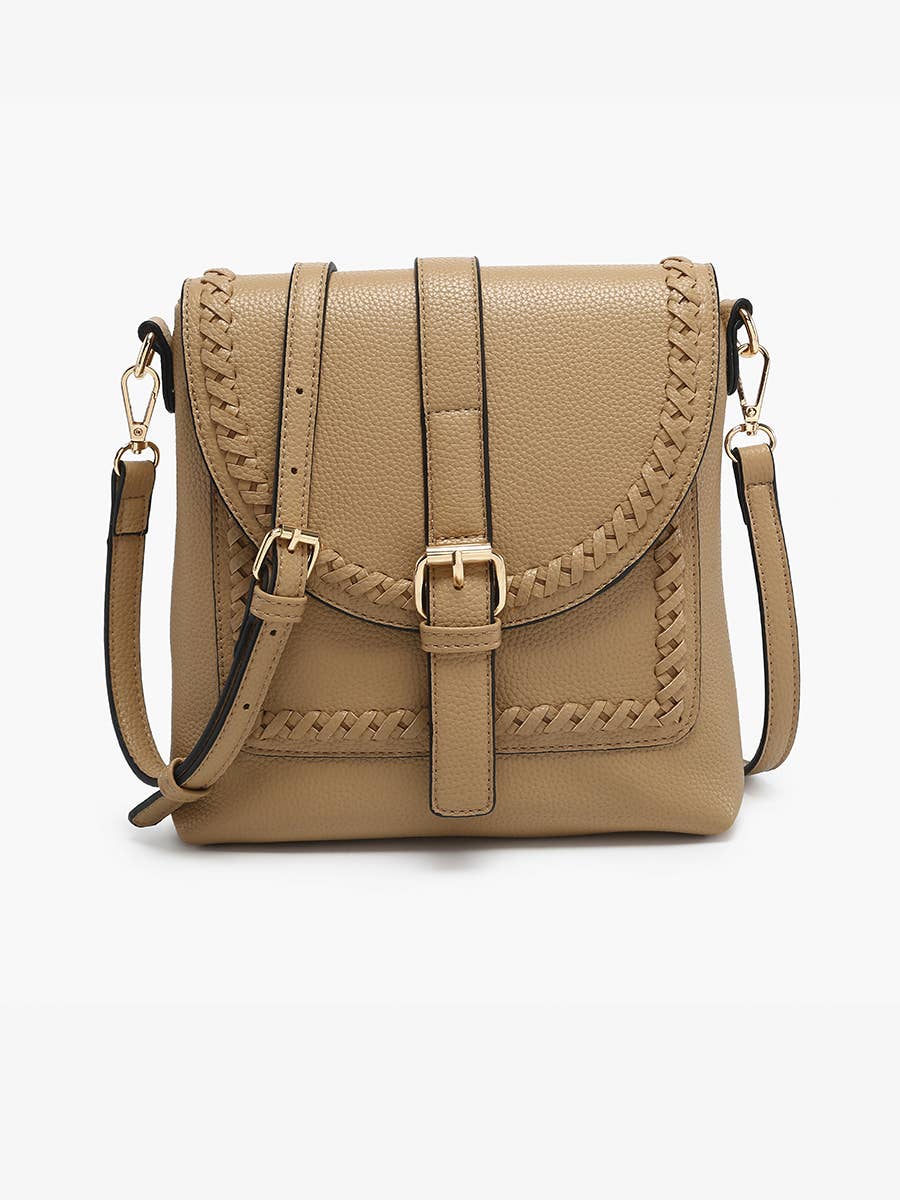 M2682 Roberta Whipstitch Flapover Crossbody