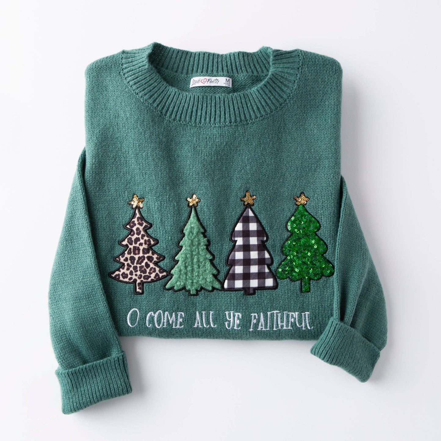 O Come All Ye Faithful Embellished Sweater