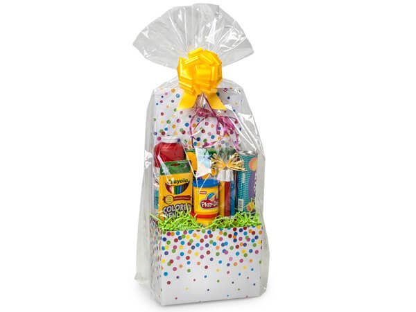 Clear Cellophane Basket Wrap Bags
