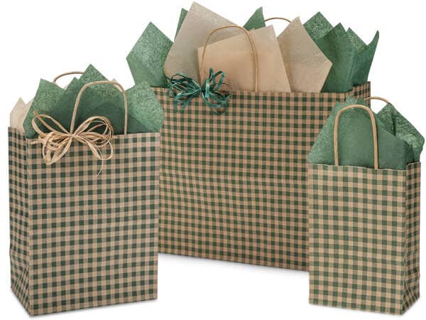 Gingham Paper Gift Bags