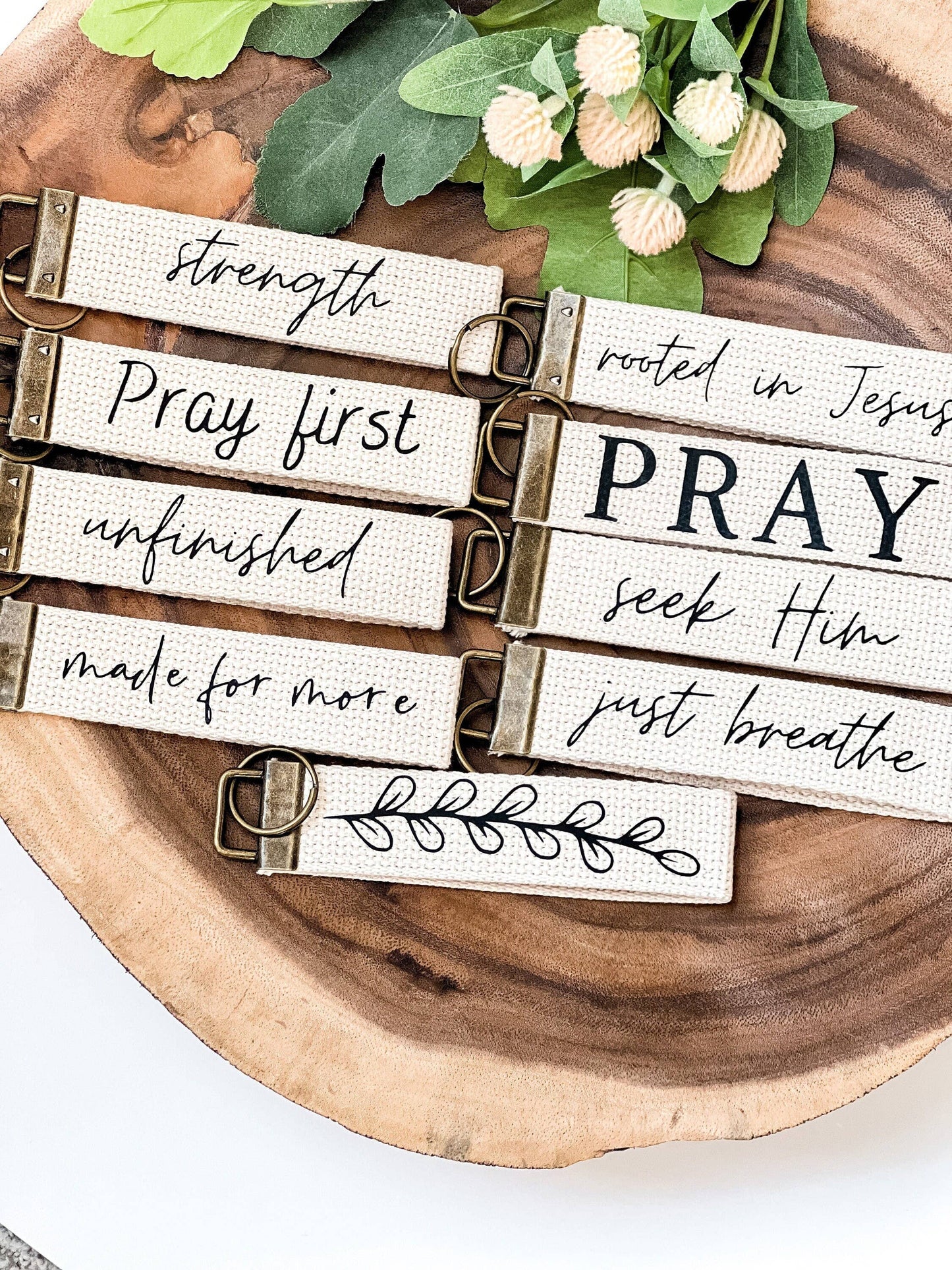 Keychain Wristlet Key Fob Inspirational Gift Christian