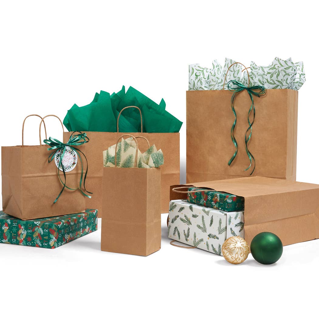 Recycled Brown Kraft Paper Shopping Bags