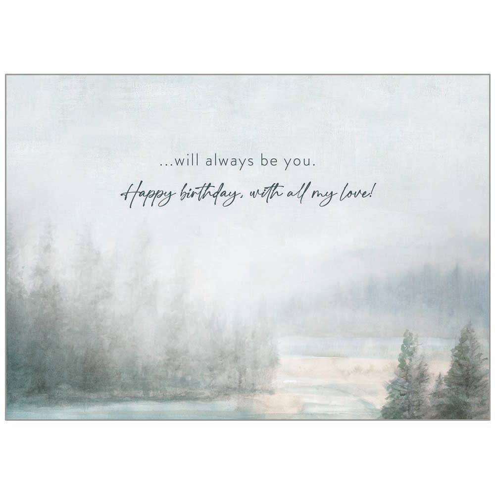 Morning on the Lake - Faith Family Birthday Card
