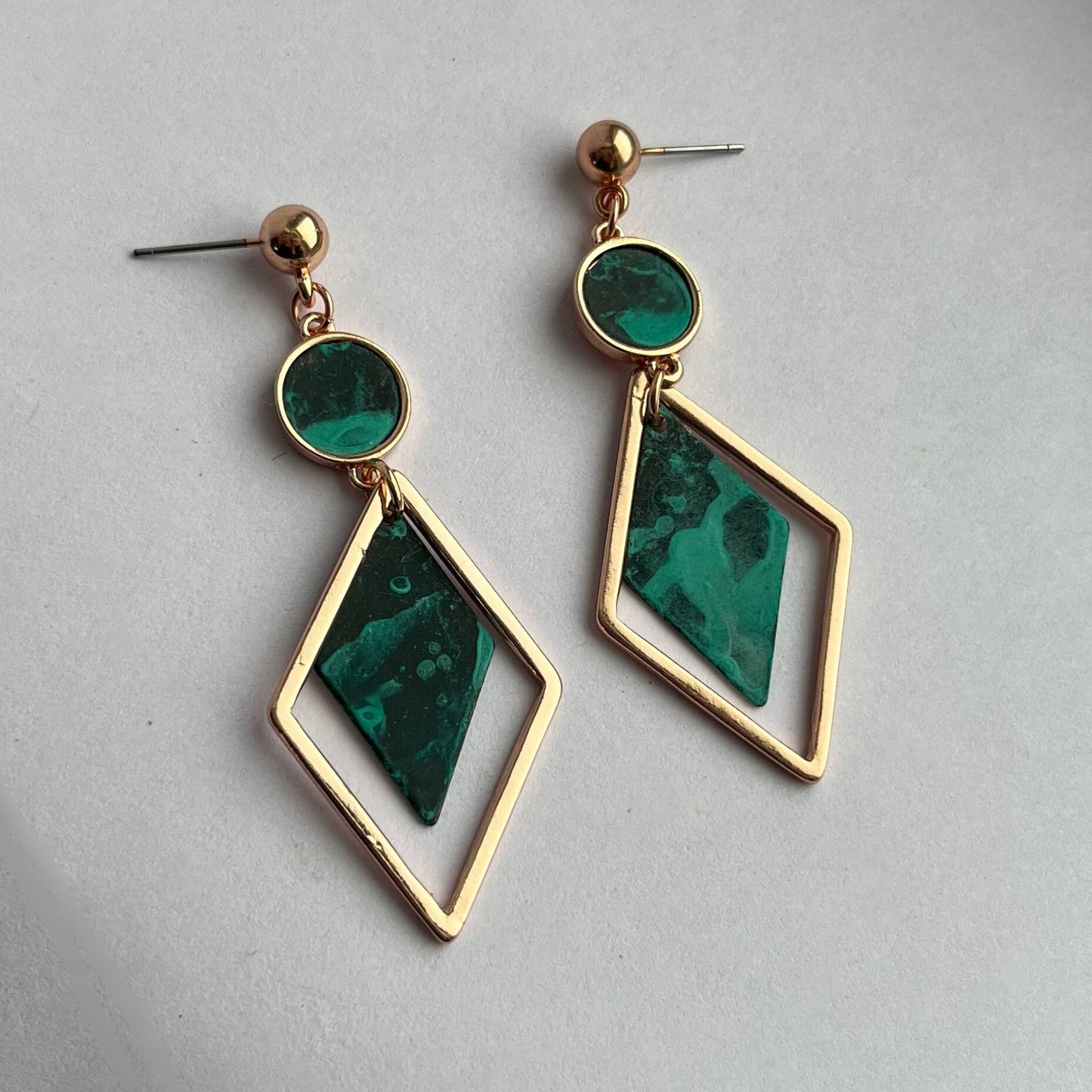 Ember Diamond Shaped Western Drop Earrings