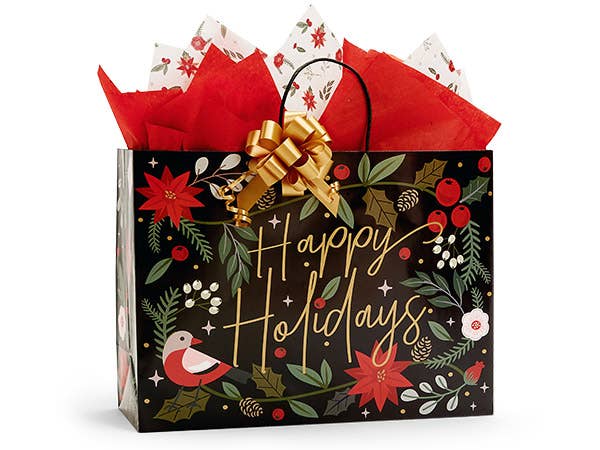 Holiday Botaniclas Paper Christmas Gift Bags