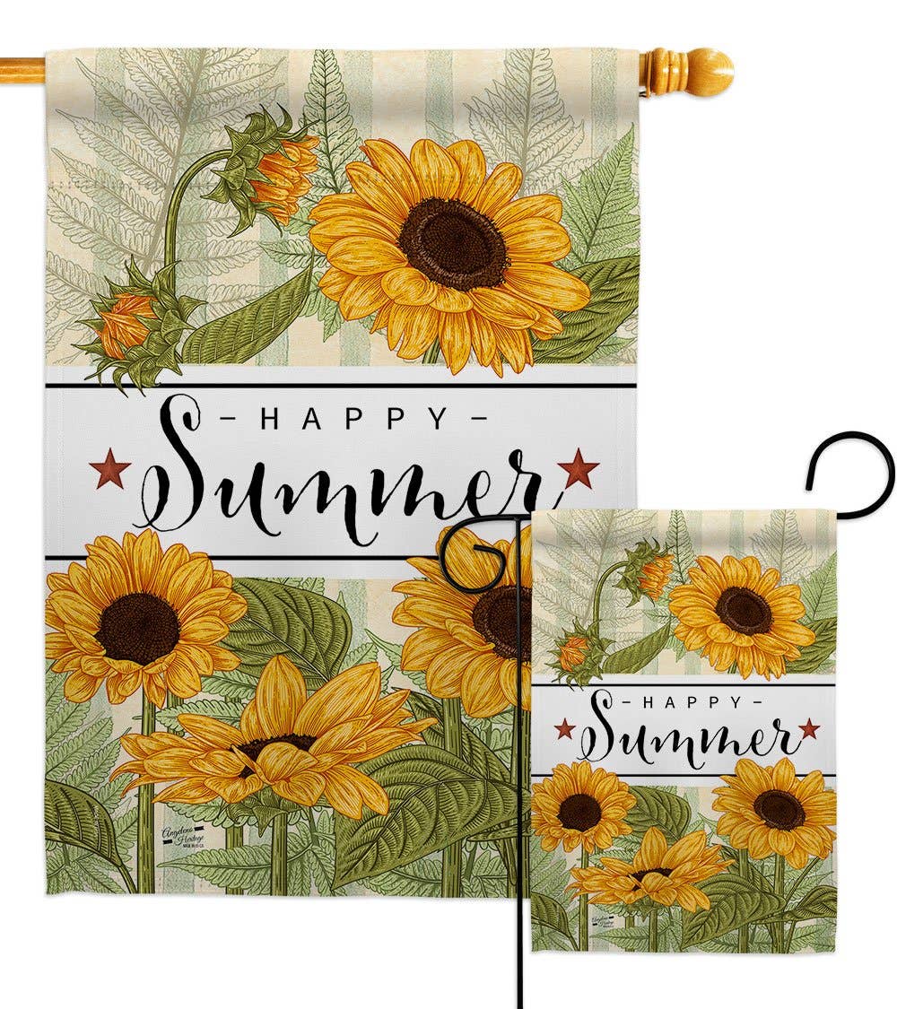 Happy Sunflowers Garden Floral Decor Flag