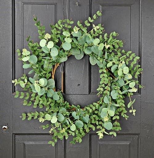 27390 - 24in Wreath-Mixed Eucalyptus-