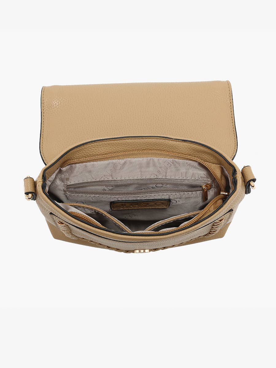 M2682 Roberta Whipstitch Flapover Crossbody