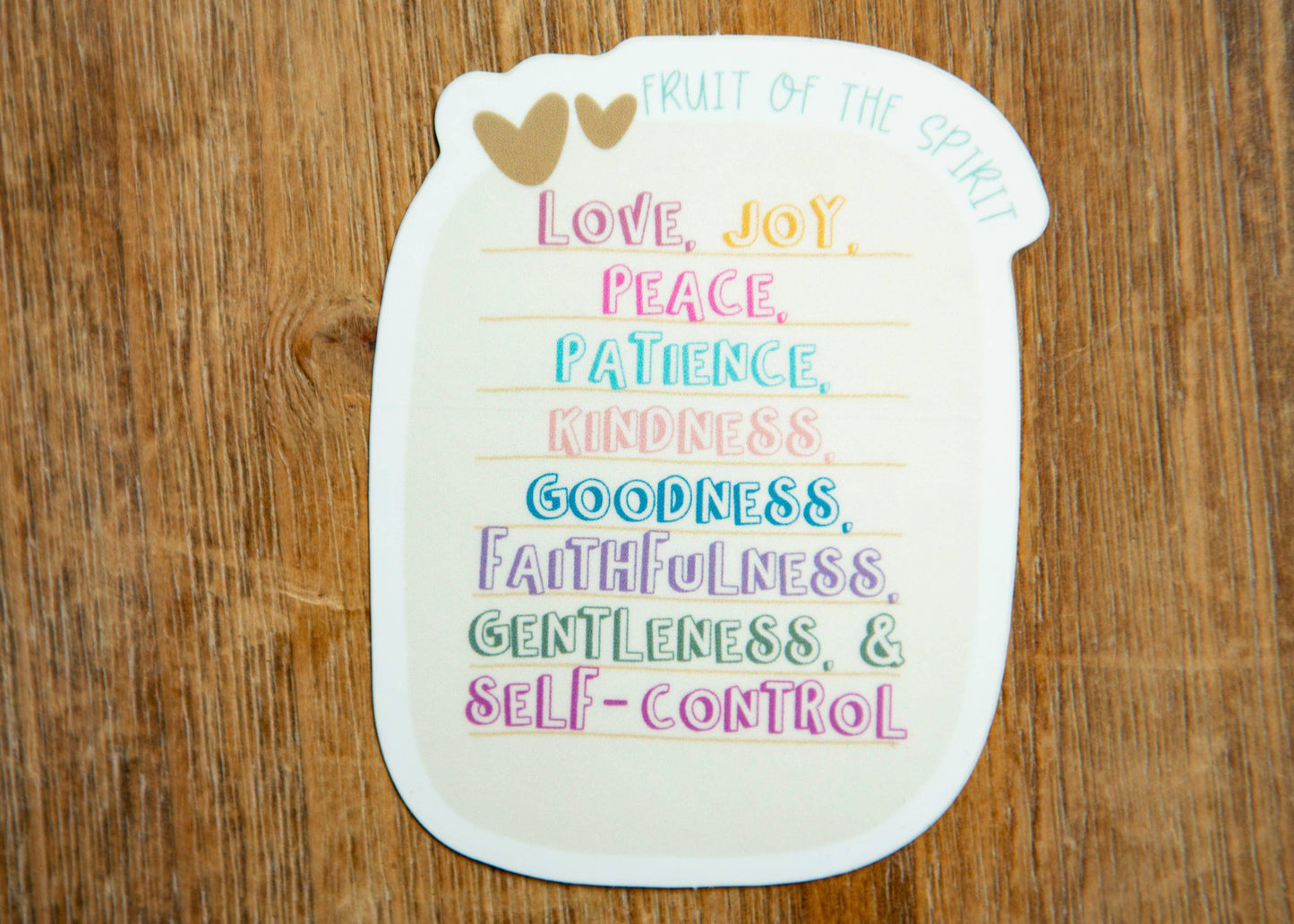 Fruit of the Spirit Christian Vinyl Sticker