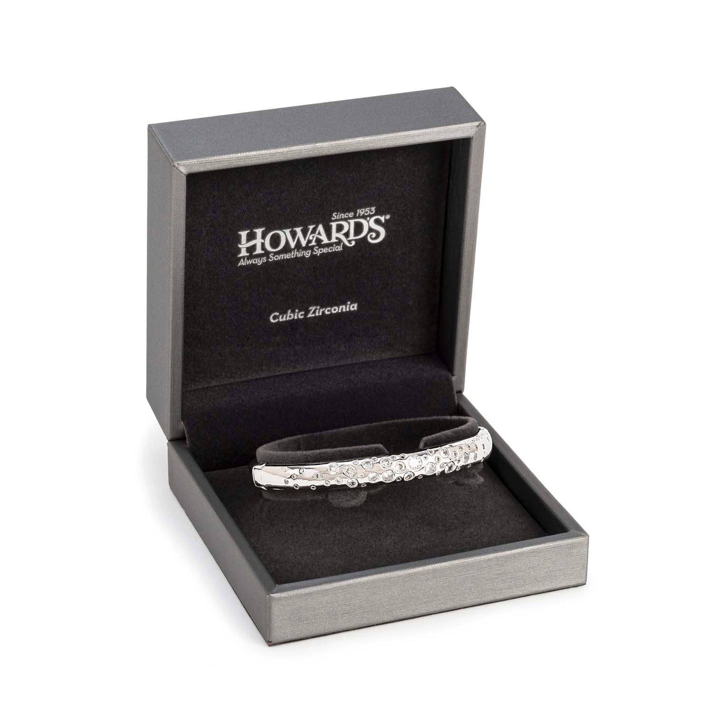 Sale - Cubic Zirconia Polka Dot Cuff Bracelet with Box