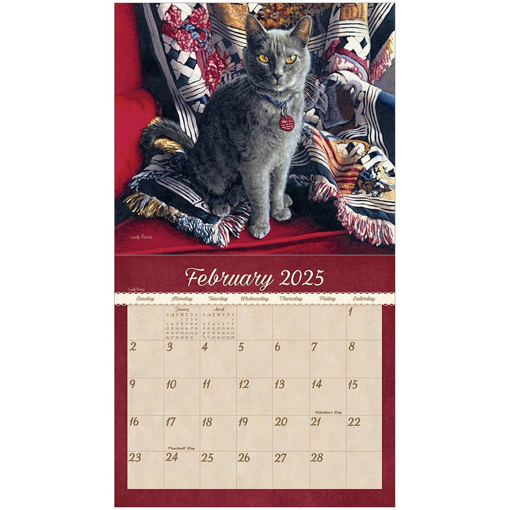 Cats We Love 2025 Wall Calendar