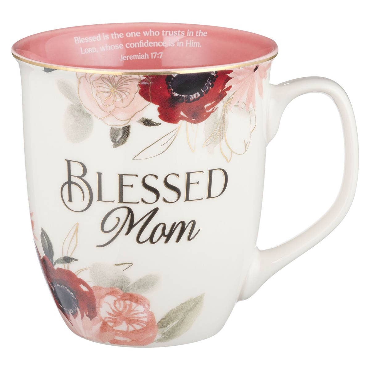 Mug Pink Floral Blessed Mom