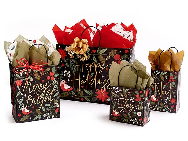 Holiday Botaniclas Paper Christmas Gift Bags