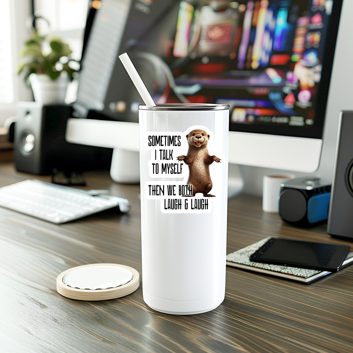 Funny I Talk To Myself Sticker