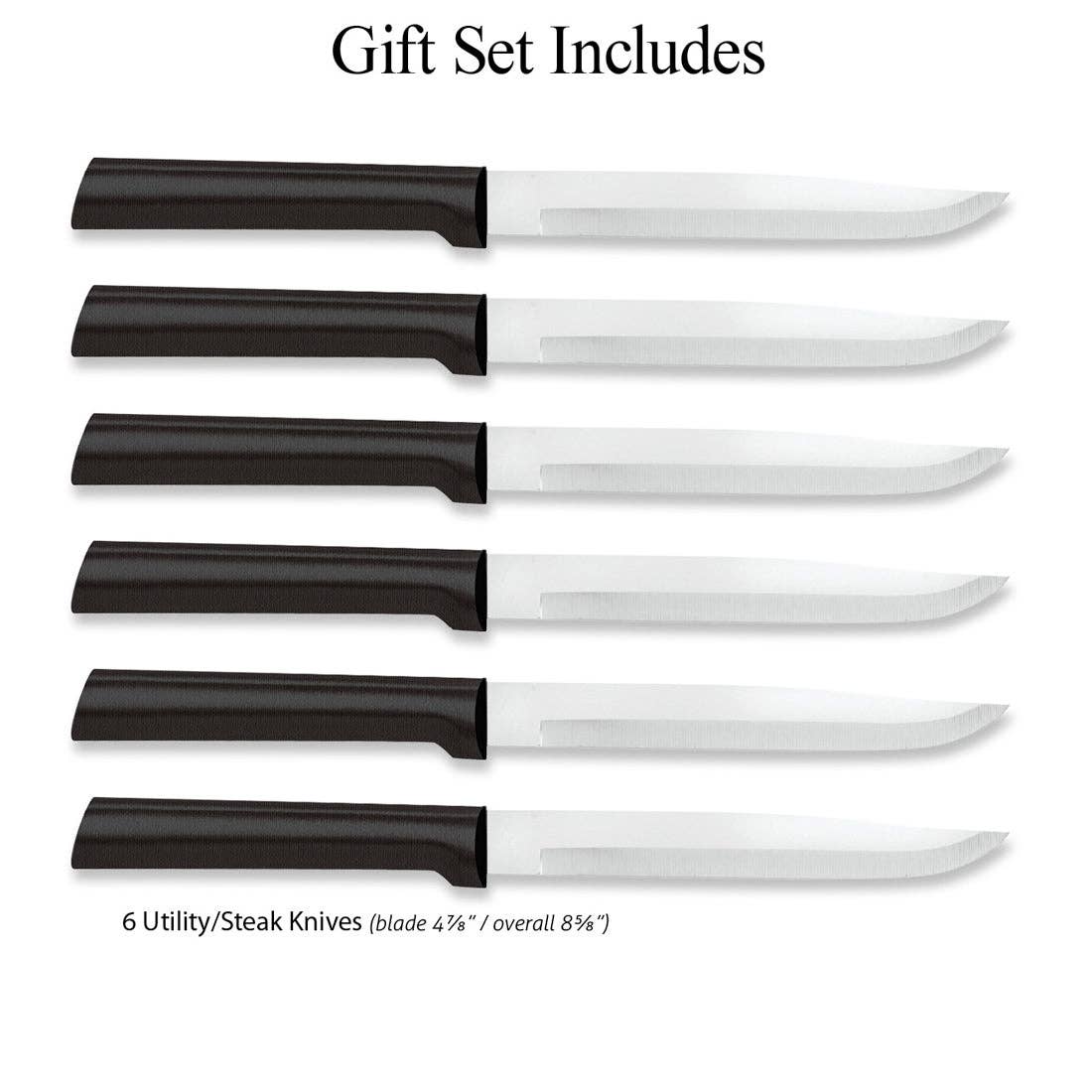 Black Six Utility/Steak Knives Gift Set