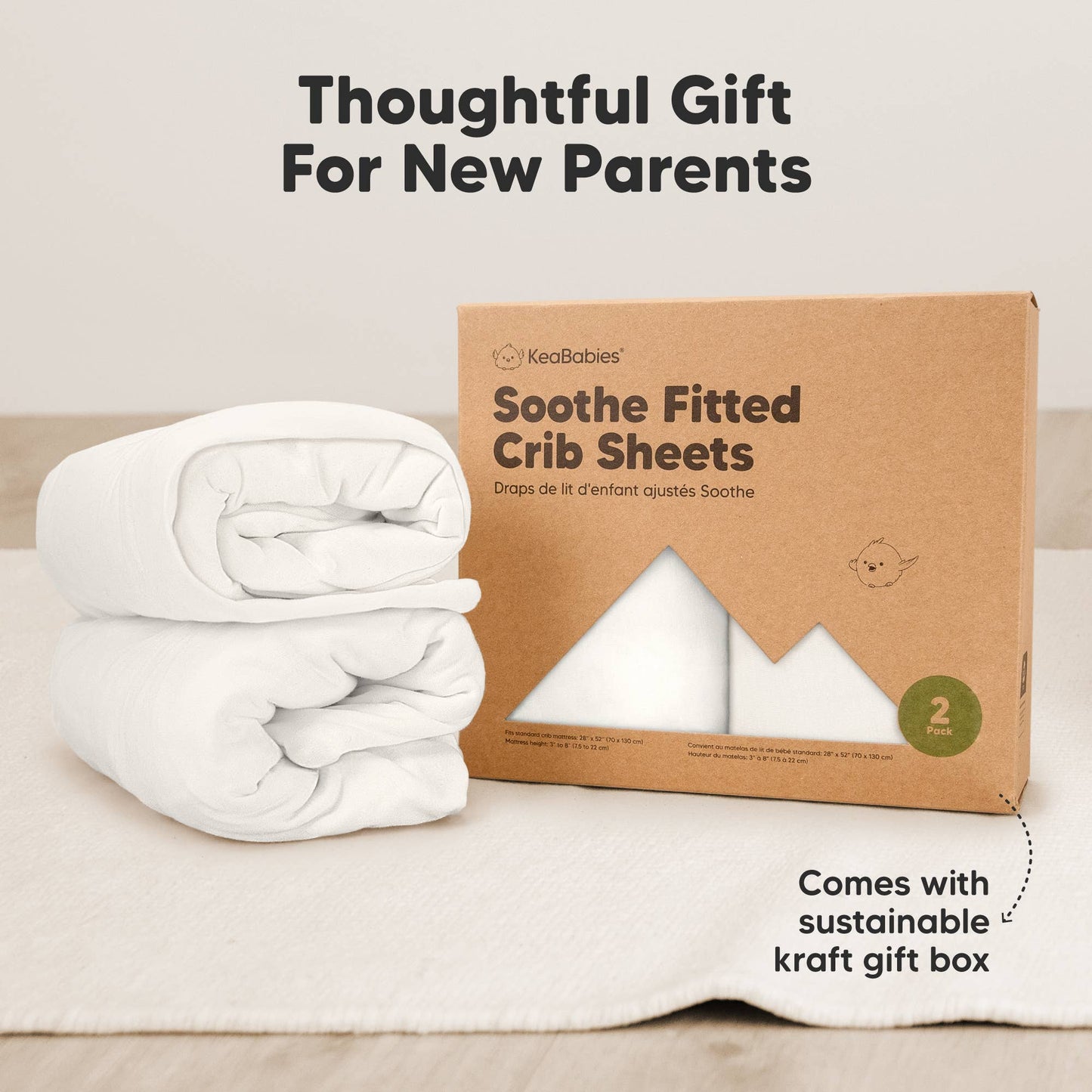 2-pack Organic Cotton Fitted Crib Sheet