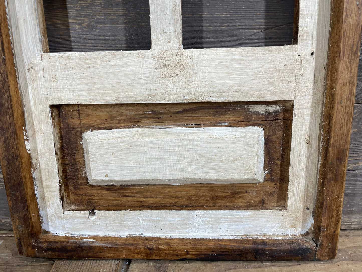 Ozark Hills Wall Decor Window-12x34 inch-Antiqued White-NEW