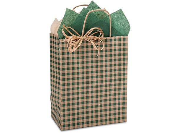 Gingham Paper Gift Bags
