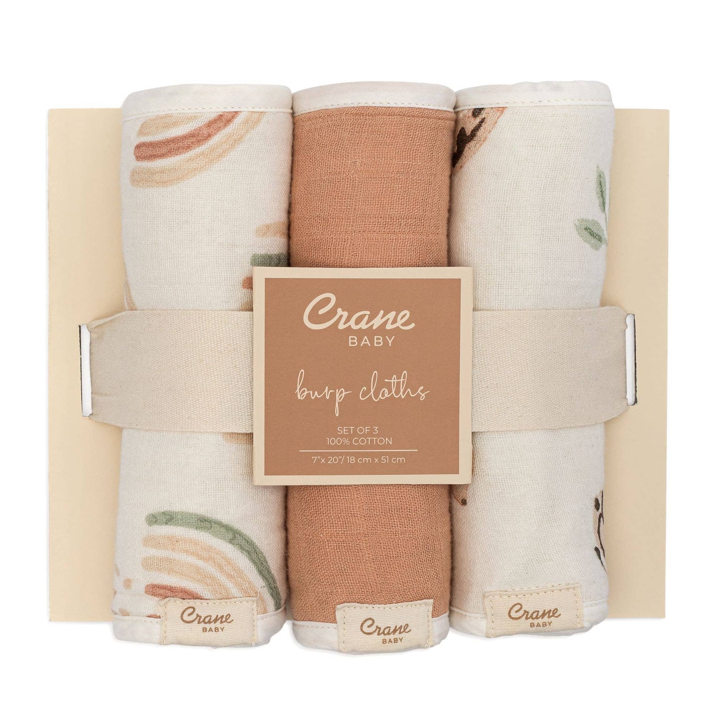 Parker 3-pc. Baby Burp Cloth Set (Rainbow/Butterfly)
