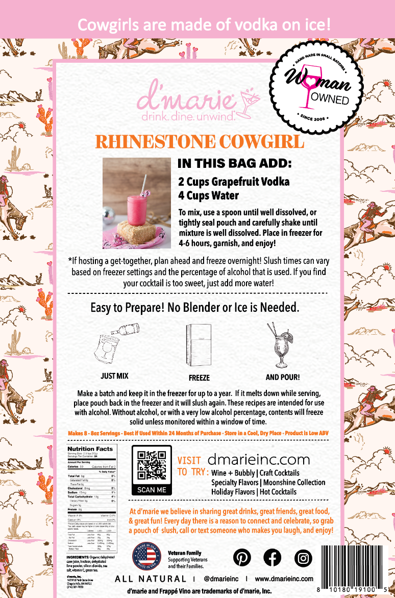 Rhinestone Cowgirl Rodeo Cocktail - Ready-To-Freeze Cocktail