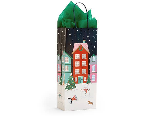 Christmas Village Paper Christmas Gift Bags