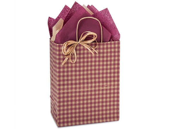 Gingham Paper Gift Bags