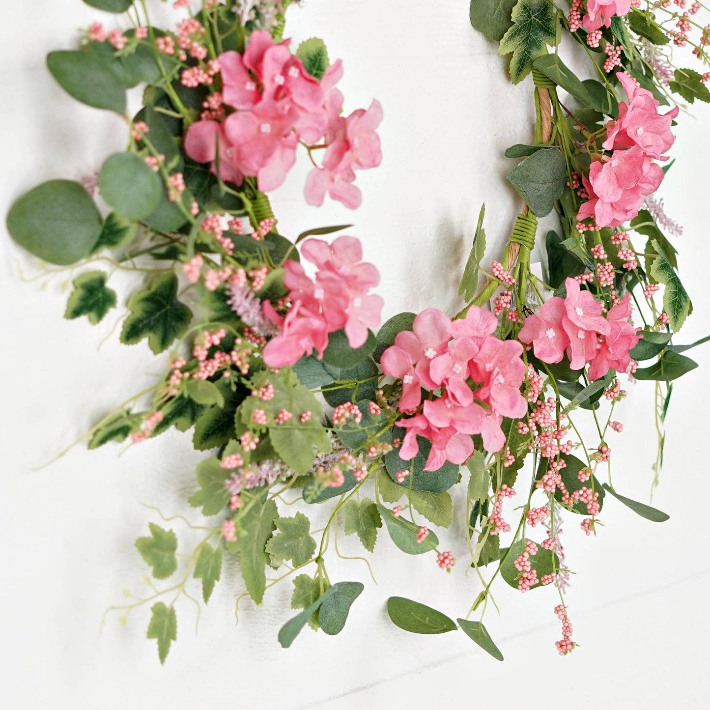 35630-24in Wreath-Pink Hydrangea Garden