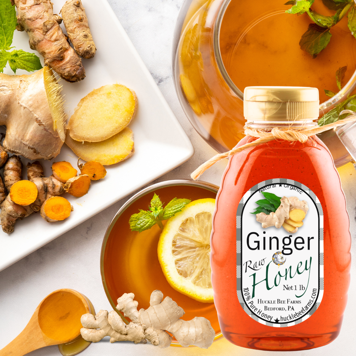 Ginger Infused Raw Honey