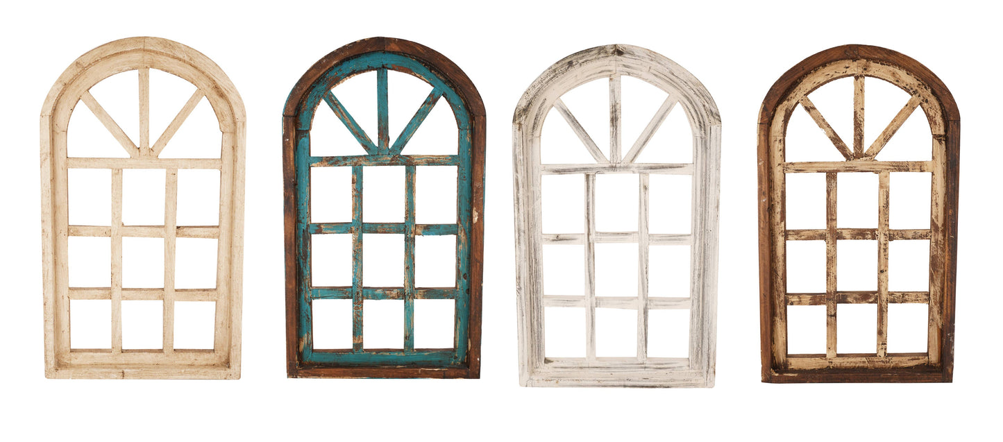 Hampton Architectural Farmhouse Window-Wall Decor-14x24 inch