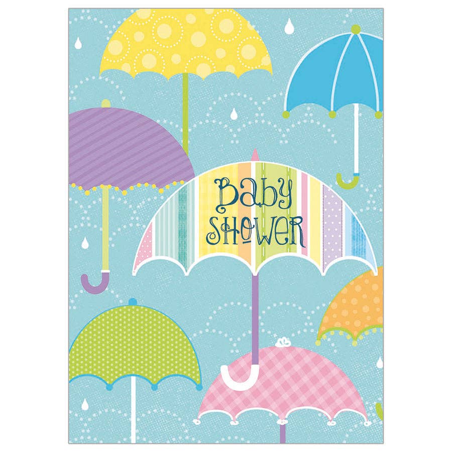 Baby Umbrellas - Baby Shower Card